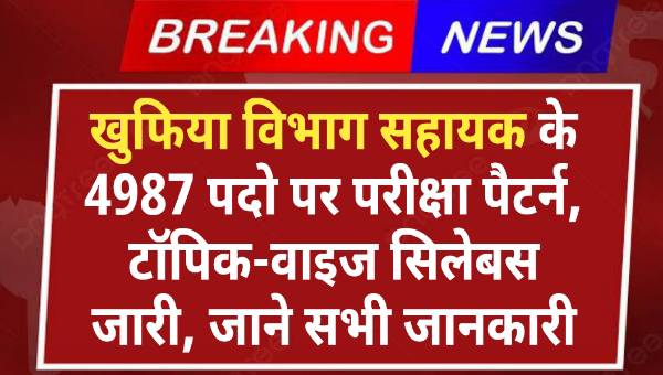 IB Security Assistant Syllabus 2025 In Hindi: परीक्षा पैटर्न, टॉपिक-वाइज सिलेबस जारी – PDF डाउनलोड करें!