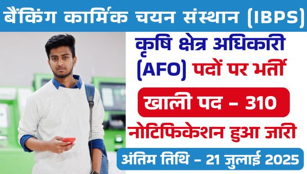 IBPS AFO Vacancy 2025: कृषि क्षेत्र अधिकारी (AFO) के 310 पदों पर निकली भर्ती, जान ले सभी योग्यता